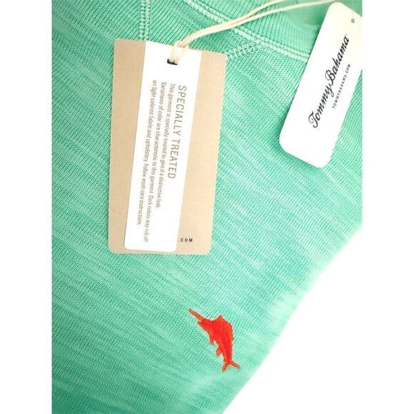 Tommy Bahama Turquoise Big Tall Tobago Bay Crew Neck Sweatshirt Sz 4XL New - Picture 6 of 8